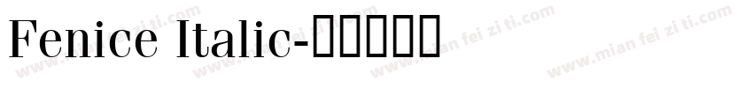 Fenice Italic字体转换